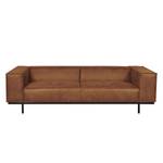 Canapé Kups I (3 places) Velours - Tissu composite Esha: Cognac