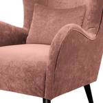 Fauteuil Pillig Fluweel - Mauve - Zonder hocker