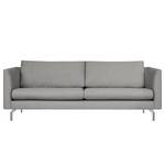 3-Sitzer Sofa Kayena Webstoff Inas: Platin - Chrom glänzend