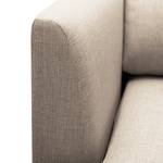 Fauteuil Kayena Tissage à plat - Tissu Inas: Cappuccino - Chrome brillant - Sans repose-pieds