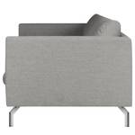 Fauteuil Kayena Tissage à plat - Tissu Inas: Gris platine - Chrome brillant - Sans repose-pieds