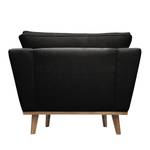 Fauteuil Lauwe I Tissu - Noir - Sans repose-pieds