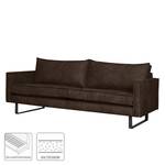 Sofa Liel I (2,5-Sitzer) Antiklederlook - Microfaser Priya: Dunkelbraun