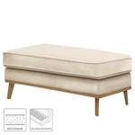 Polsterhocker Lauwe Webstoff - Creme