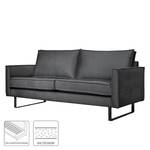 Sofa Liel I (2,5-Sitzer) Antiklederlook - Samt Onoli: Anthrazit