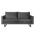 Sofa Liel I (2,5-Sitzer) Antiklederlook - Samt Onoli: Anthrazit