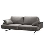 Sofa Hendra II (3-Sitzer) Webstoff - Samt Onoli: Rauchgrau