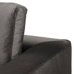 Sofa Hendra II (3-Sitzer) Webstoff - Samt Onoli: Rauchgrau