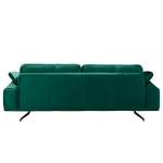 Sofa Hendra II (3-Sitzer) Webstoff - Samt Onoli: Antikgrün