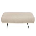 Gestoffeerde hocker Hendra II geweven stof - Geweven stof Delea: Beige