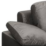 Sofa Lurrip II (3-Sitzer) Webstoff - Samt Onoli: Rauchgrau