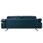 Sofa Lurrip II (3-Sitzer) Webstoff - Samt Onoli: Marineblau