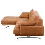 Ecksofa Hendra I Echtleder - Cognac - Longchair davorstehend links