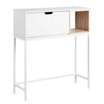 Secretaire Rekkevik wit/eikenhouten look