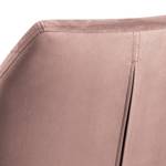 Bureaustoel NICHOLAS geweven stof/metaal - Velours Vilda: Oud pink - Zwart
