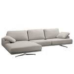 Ecksofa Hendra II Webstoff - Webstoff Delea: Grau - Longchair davorstehend links