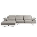 Ecksofa Lurrip II Webstoff - Webstoff Delea: Grau - Longchair davorstehend links