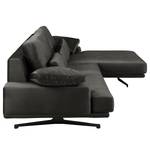 Ecksofa Lurrip II Webstoff - Samt Onoli: Bisonbraun - Longchair davorstehend rechts