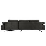 Ecksofa Lurrip II Webstoff - Samt Onoli: Bisonbraun - Longchair davorstehend rechts