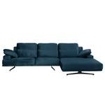 Ecksofa Lurrip II Webstoff - Samt Onoli: Marineblau - Longchair davorstehend rechts