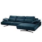 Ecksofa Lurrip II Webstoff - Samt Onoli: Marineblau - Longchair davorstehend rechts