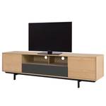 Tv-meubel Score I fineer van echt hout - eikenhout/antracietkleurig