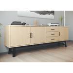 Sideboard Lex II Echtholzfurnier - Eiche / Schwarz