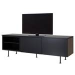 Tv-meubel Plain I Zwart/walnoothouten look