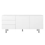 Sideboard Plain Weiß / Walnuss Dekor