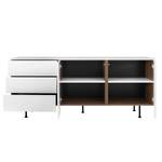 Sideboard Plain Weiß / Walnuss Dekor