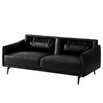 Sofa Harlev (3-Sitzer) Echtleder - Schwarz