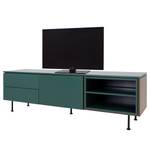 Meuble TV Plain II Vert foncé / Imitation noyer