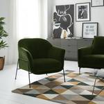 Fauteuil Lubz Velours - Vert foncé