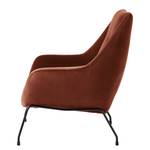 Fauteuil Menil Velours - Marron rouille