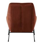 Fauteuil Menil Velours - Marron rouille