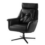 Fauteuil Bertem Noir - Cuir véritable - 82 x 105 x 87 cm