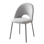 Sedia imbottita Ikley Tessuto/Metallo - Nero - Color grigio chiaro - 1 sedia