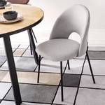 Gestoffeerde stoel Ikley geweven stof/metaal - zwart - Heldergrijs - Stoel