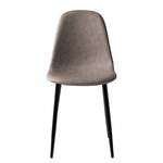 Gestoffeerde stoelen Iskmo VII kunstleer/metaal - zwart - Taupe - 2-delige set
