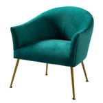 Fauteuil Mayfield Velours - Bleu pétrole