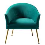 Fauteuil Mayfield Velours - Bleu pétrole