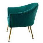 Fauteuil Mayfield Velours - Bleu pétrole