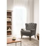 Fauteuil Noda geweven stof - Grijs