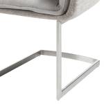 Chaise cantilever Borga Microfibre / Tissu - Beige vintage / Acier inoxydable