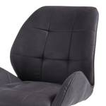 Chaises capitonnées Vacha (lot de 2) Microfibre / Métal - Gris foncé / Noir - Gris foncé