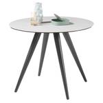Table Borlo Verre / Céramique - Gris clair / Noir mat