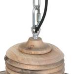 Hanglamp Mexlite III staal/grenenhout - 1 lichtbron - Beige