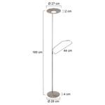 Lampadaire LED Zodiac I Acier - 2 ampoules - Argenté