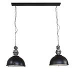 Hanglamp Bikkel I staal/glas - Zwart - Aantal lichtbronnen: 2