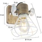 Wandlamp Geurnsey ijzer - 1 lichtbron - Wit